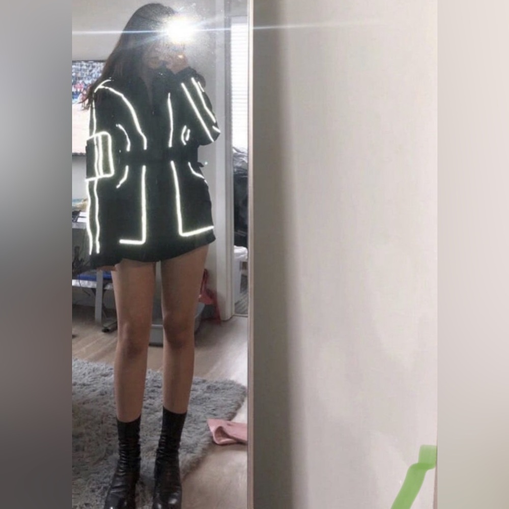 I.AM.GIA Trexler  black reflective Romper - size S